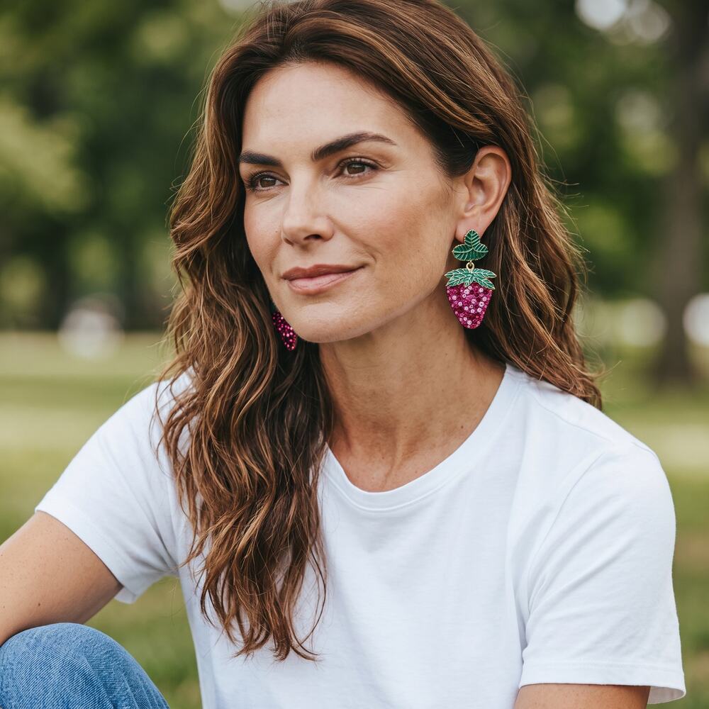 Sugarfix BaubleBar Berry Tale Crystal Berry Statement Earrings NEW